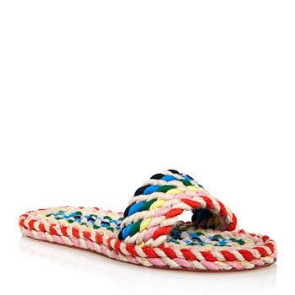 ISO Loeffler Randall woven rainbow slides